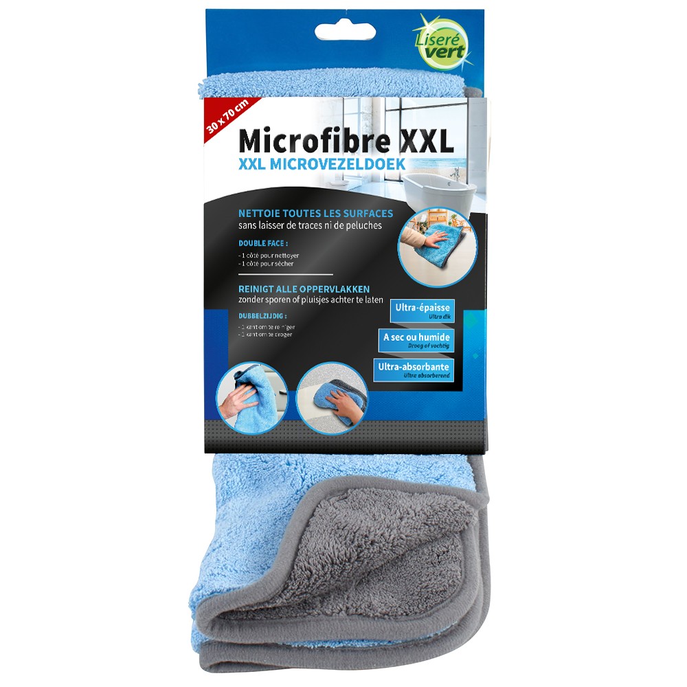 Acheter Chiffon de nettoyage en microfibre – Lot de 10 torchons de cuisine  – Serviette en microfibre double face
