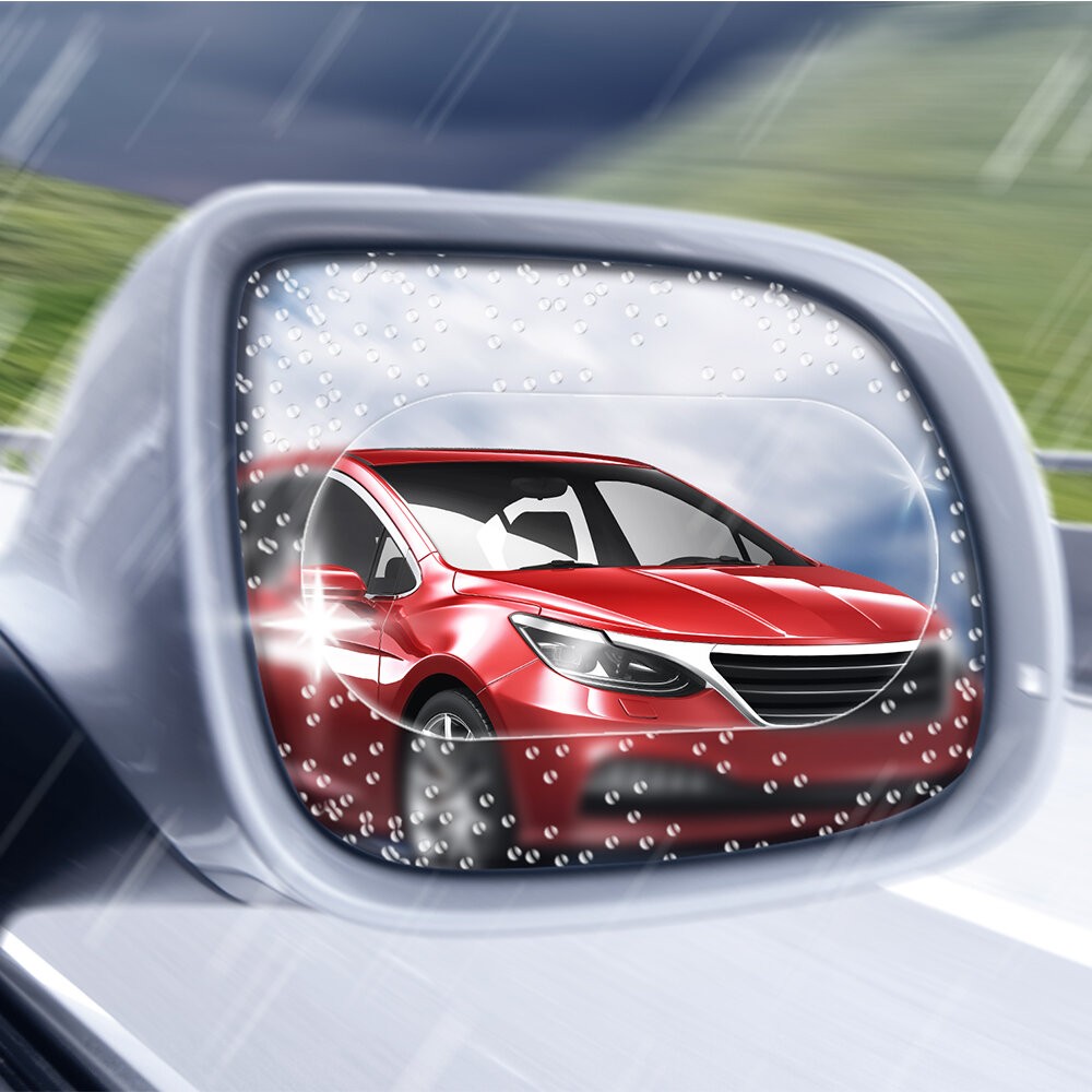 Film transparent Anti-pluie pour voiture 2 pièces, buse de Protection des  lentilles arrière, Film étanche, raccords autocollants de voiture 95x135mm, Mode en ligne