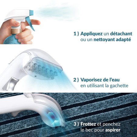 bec shampouineuse triple action détacher, laver, aspirer